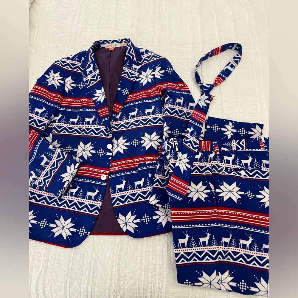 OppoSuits Rudolph festive Christmas Patterned Suit